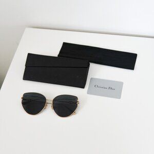 DIOR CAT EYE METALLIC FRAME SUNGLASSES